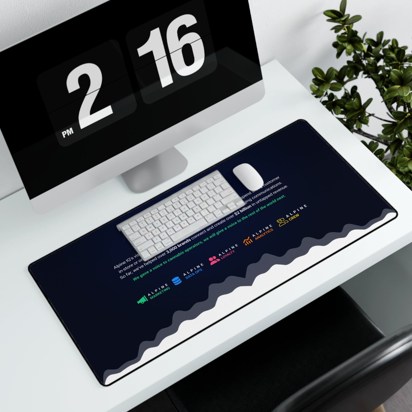 Navy Alpiner Desk Mat