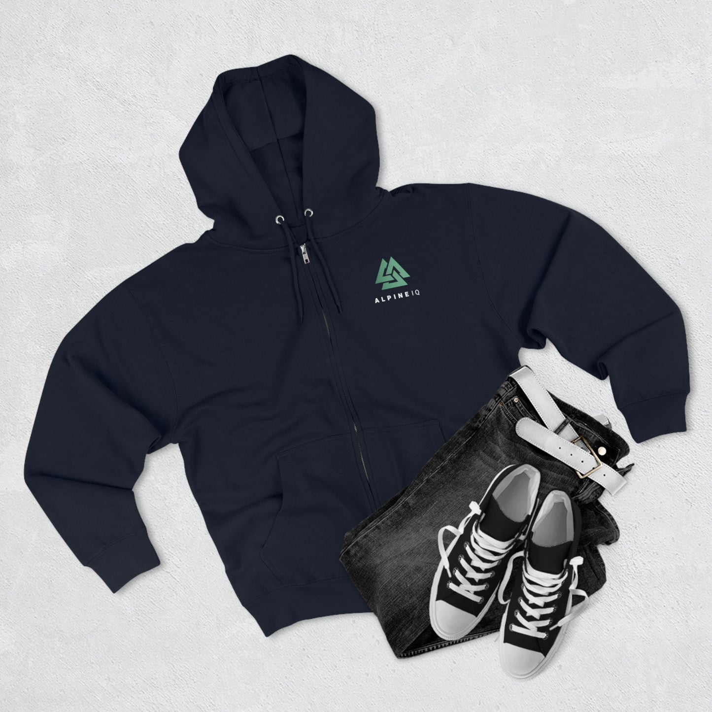 Alpine IQ Premium Full Zip Hoodie - Navy