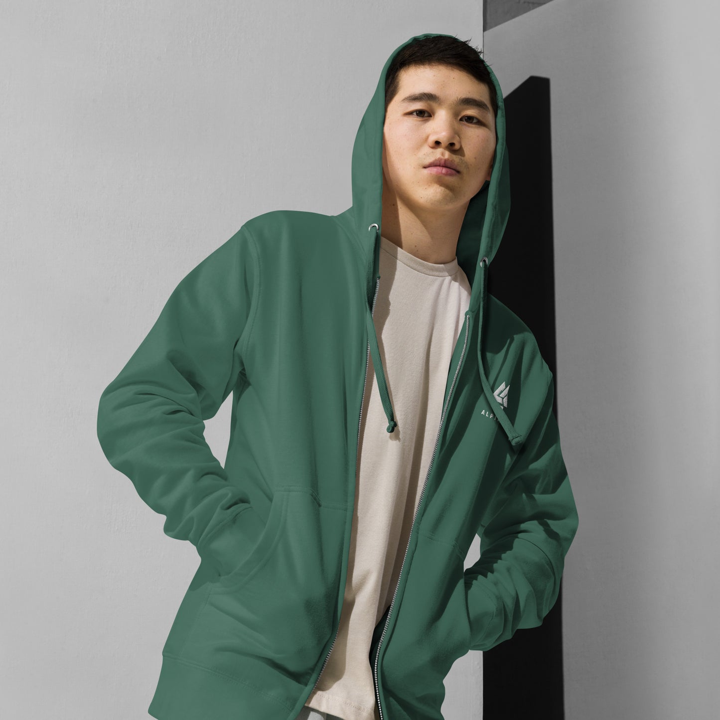 Alpine IQ fleece zip up hoodie - Alpine Green