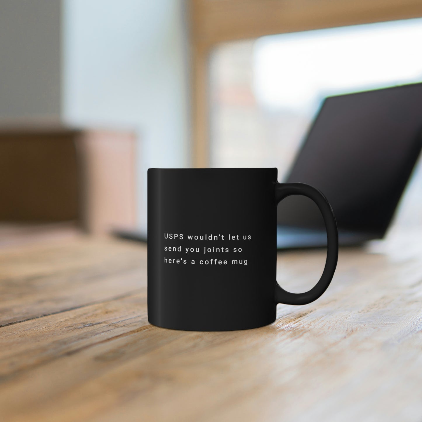 Alpine IQ Black Coffee Mug with Quote