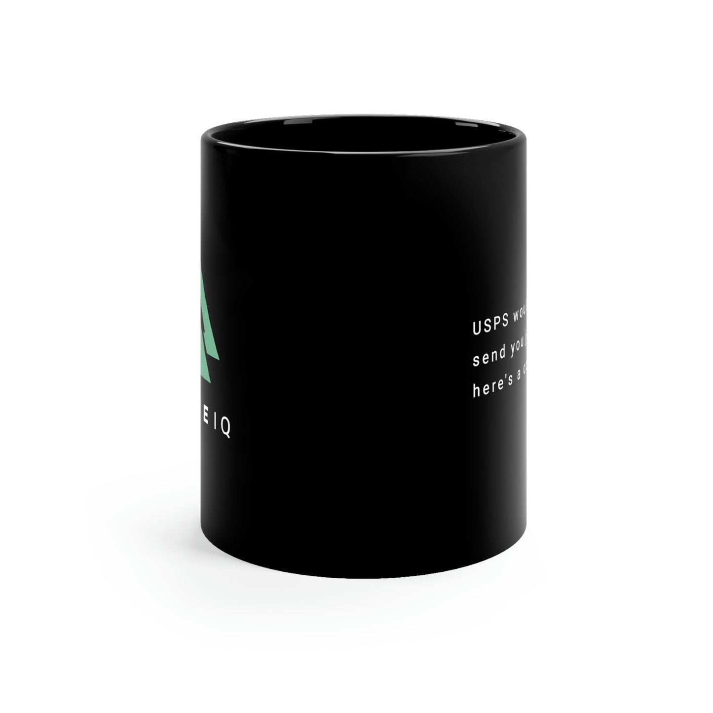 Alpine IQ Black Coffee Mug with Quote