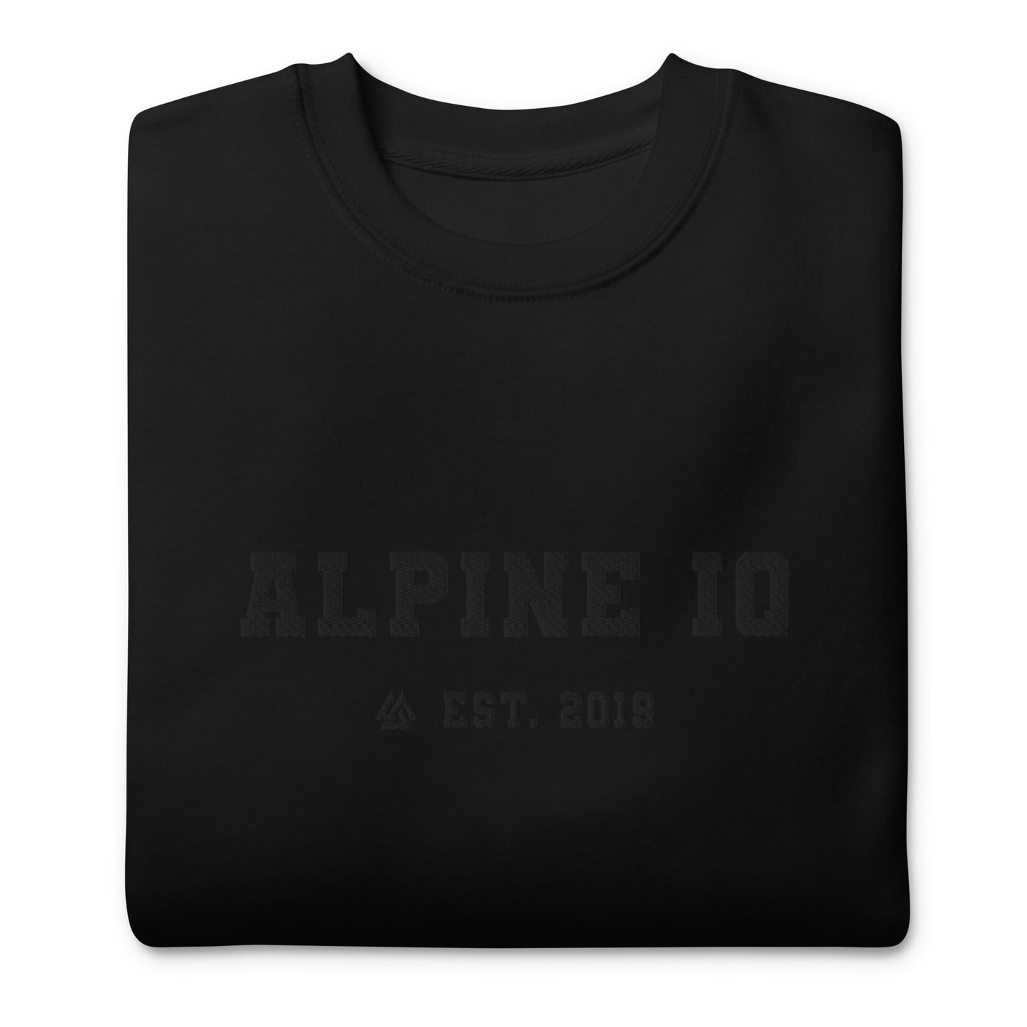 Alpine IQ Embroidered Black Hoodie Black Lettering