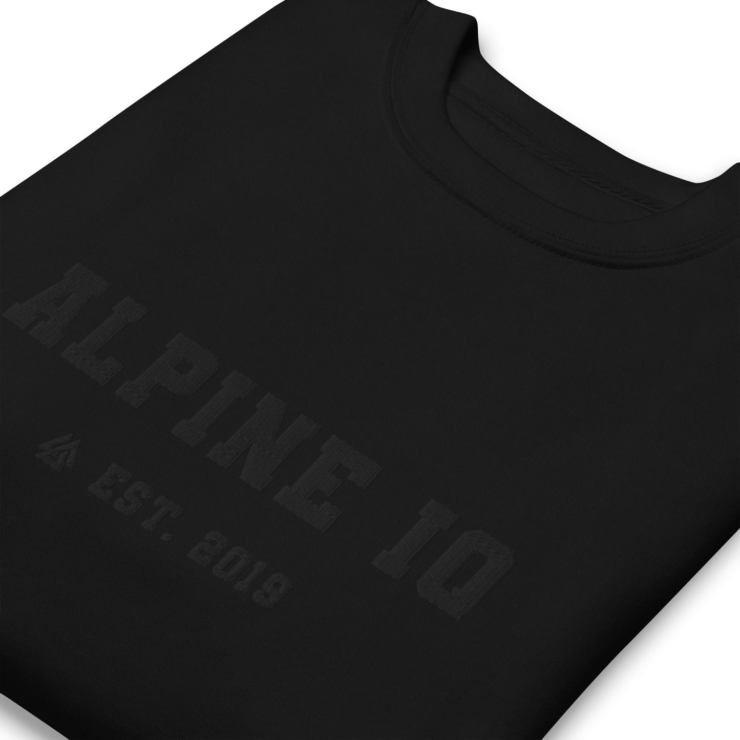 Alpine IQ Embroidered Black Hoodie Black Lettering