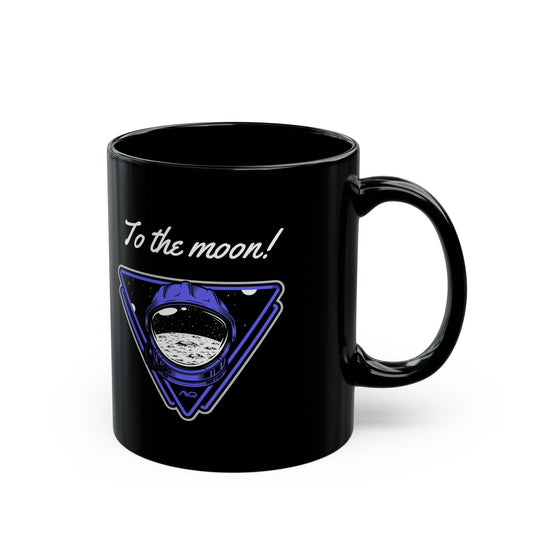 AIQ To The Moon Black Coffee Mug