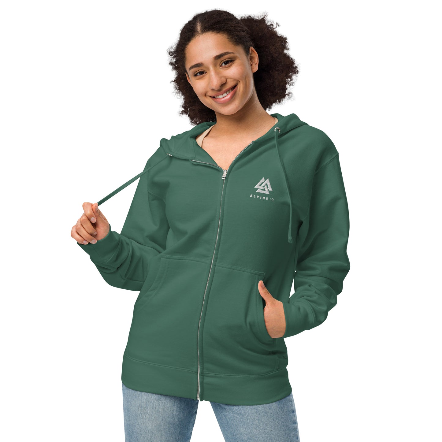Alpine IQ fleece zip up hoodie - Alpine Green