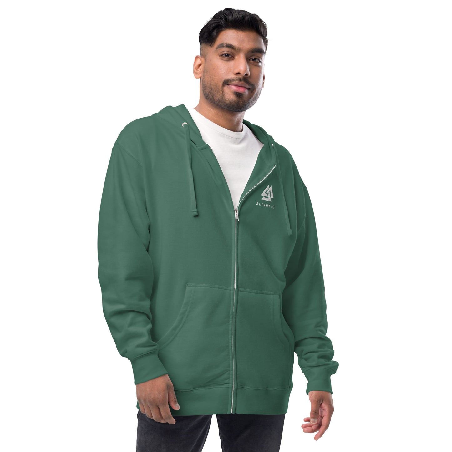 Alpine IQ fleece zip up hoodie - Alpine Green