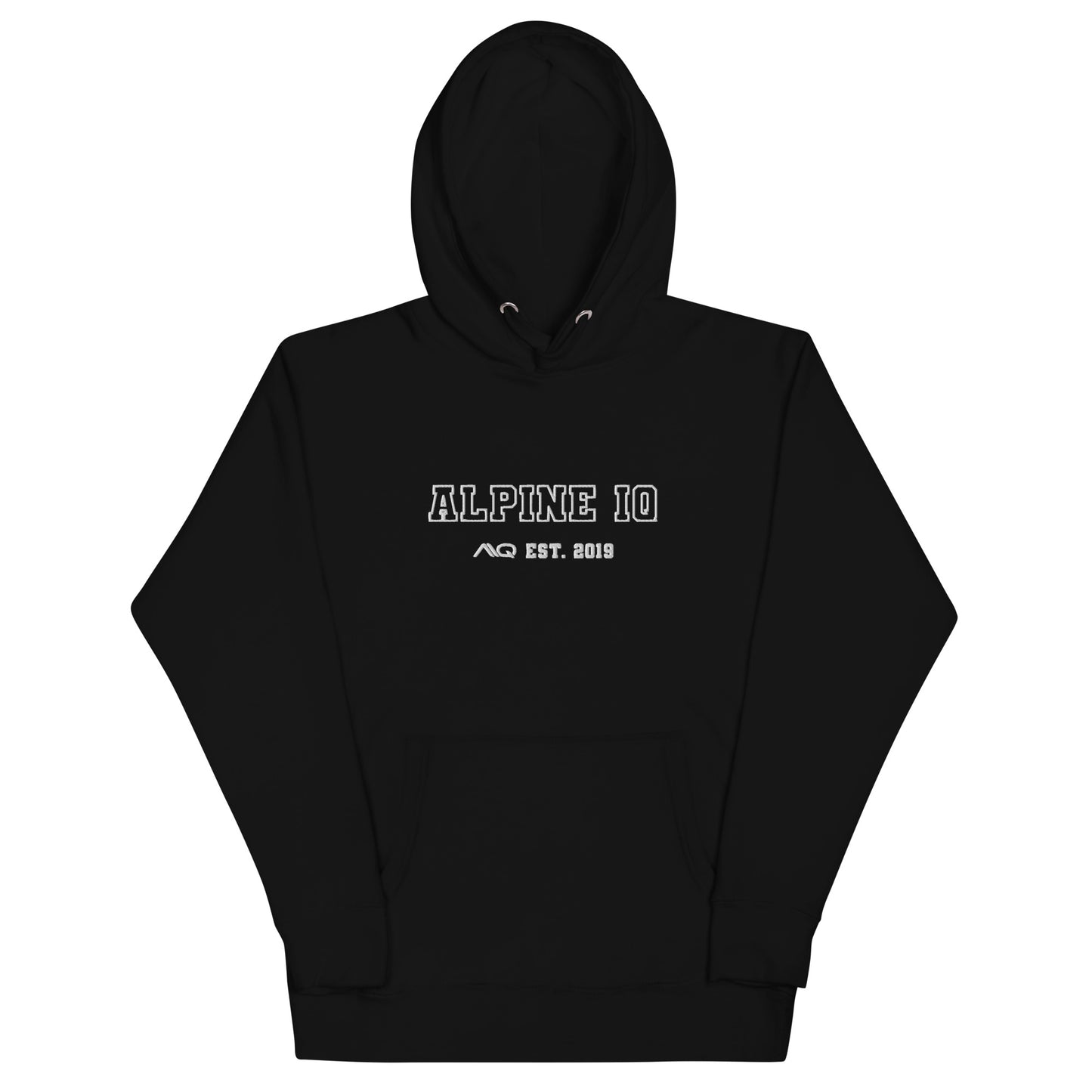 AIQ logo 2024 Embroidered Black Hoodie