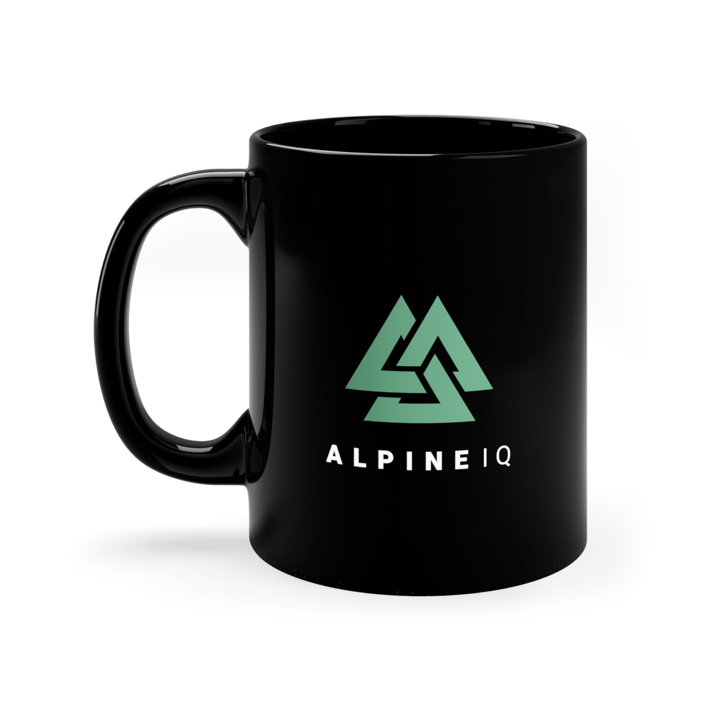 Alpine IQ Black Coffee Mug with Quote