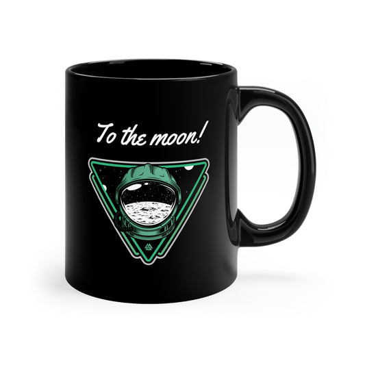 Alpine IQ To The Moon Black Coffee Mug